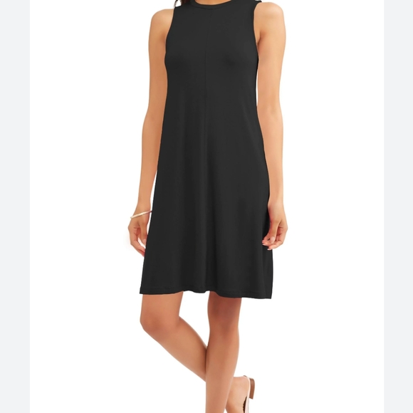 ⭐ Black Sleeveless Time & Tru Trapeze Dress Medium ⭐ - Picture 1 of 10